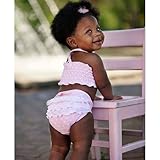 ラッフルバッツ(RuffleButts)女の子用ベビーピンクxドットフリフリビキニ水着上下セット 5years 5歳用　110cm-120cm ベビー,子供,出産祝いギフトプレゼント【並行輸入】