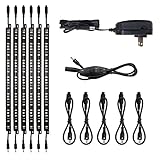 6pcs LED Under Cabinet Lighting Kit, Extendable Under Counter LED Light Bar (5000K Daylight), Manual