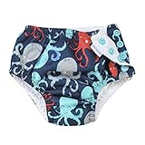 アイプレイ ベビー 水着 スイムパンツ おむつ機能付き 水遊びパンツ Ruffle Snap Reusable Swimsuit Diaper Boy 男の子用 　(サイズ：4T、カラー：Navy O