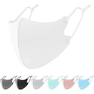マスク 夏用 冷感マスク 6枚セット アイスシルク 紐の長さ調整可能 洗えるマスク UVカット 布マスク 男女兼用 Na…