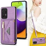 Galaxy A52 5G SC-53B 対応 スマホ ケース Galaxy A52 5G 肩掛け 首かけ 斜めがけ ショルダー Galaxy A52 5G スマホ 携帯 用 ケース サムスン ギャラクシー A52 5G 財布型 ケース SC-53Bスマホケース Galaxy A52 5G 手帳型 ケース Galaxy A52 5G カード収納 ケース Galaxy A52 スマホ 携帯ケース【封筒のデザイン】 Cavor Galaxy A52 5G SC-53B スマホ 携帯カバー 適用 case ステント機能 スマホケース ショルダー タイプ二つ折り財布 磁気閉鎖携帯のケース可愛い スマホ ケース ストラップつき 指紋防止 落下防止 Qi急速充電対応 Qi ワイヤレス充電対応 薄型軽量 取り外し可能 落下保護 【パープル】