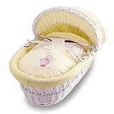 Izziwotnot Humphrey's Corner Lottie Fairy Princess Primrose White Wicker Moses Basket by Izziwotnot