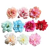 Fityle 人工シルクピローフラワー　ホーム造花　パーティー装飾　ウェディング飾り　9cm　10個入り　全10色選べ - 混合