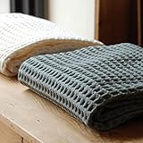 天衣無縫 オーガニック ワッフルタオル ハーフケット グレー S-GY