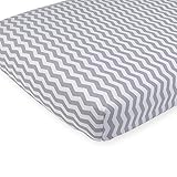 Babies R Us Grey Chevron Printed Knit Crib Sheet by Babies R Us [並行輸入品]