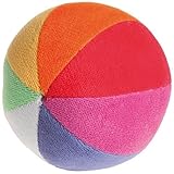 Grimm's Soft Organic Rainbow Ball with Gentle Rattle - First Ball for Baby [並行輸入品]