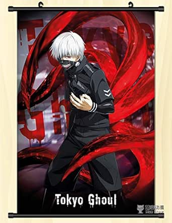 Amazon Coskore タペストリー 東京喰種トーキョーグール 金木研 かねき けん 同人 装飾 壁掛け 部屋飾りポスター 掛ける絵 巻物 軸物 アニメ おしゃれ 萌え 90cmx60cm アニメ 萌えグッズ 通販