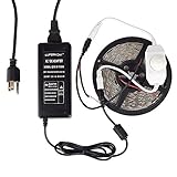 SUPERNIGHT 5M 3528 SMD Cool White 16.4ft 600leds IP65 Waterproof LED Light Strips with Brightness Di