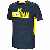Colosseum Michigan Wolverines Youth NCAA Over The Fence半袖Tシャツ – ネイビー、 Youth Small ブルー