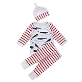 ベビー服　ロングパンツ　Ｔシャツ　帽子　セットアップ　長袖　パジャマ　部屋着　快適　コットン　クジラプリント　ストライプ (70)