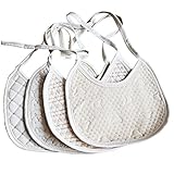 MRZD　ベビー　ビブ　柔らかい　よだれかけ　スナップビブ　４枚セット　３枚セット (四枚（三角）)