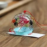 ガラス風鈴 ウィンドチャイム 涼しい 日本風 かわいい 江戸風鈴 夏の風物詩 飾り物 魚を遊ぶ