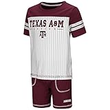 幼児用Texas A & M AggiesピンストライプTeeシャツとショーツセット 2T レッド