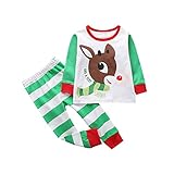 Tovadoo 子供服 男の子 女の子 トップス+ズボン 秋冬 クリスマス衣装 ヘラジカ 縞模様 可愛い イギリス風 クリスマスパーティー 1-5歳