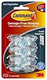 Command(TM) Small Clear Cord Clips w/Clear Strips, 17302CLR-ES You are purchasing the Min order quan