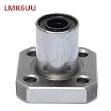 Sndy LMK6UU 6mm の正方形のフランジのタイプ線形軸受け動きのブッシング軸受け