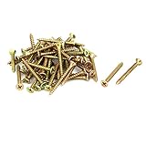 uxcell フィリップスのセルフタッピングネジ M4 x 40mm 亜鉛めっき 50枚入り