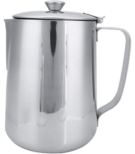 AVANTI Stainless Steel Milk Frothing Pitcher 300ml - Barista Steaming Jug For Latte Art, Silver