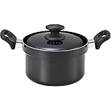 タマハシ 「味名人」 炊飯鍋5合炊き AM-S20W ブラック (約)353×210×180mm、深さ:122mm、底の厚さ:2.5mm