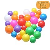 Pit Balls 200pcs Kids Crush Proofプラスチックボールフタル酸BPAフリーカラフル海洋ボールベビーFun Play Swim Pit BallsおもちゃMix Packi