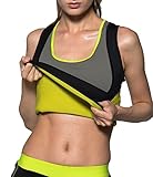 レディースホット汗ボディシェイパー重量損失ベスト汗サウナベストnoファスナーブラックby rdfmy XL