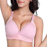 YING LAN　産前　産後　妊婦　妊婦用　コットン　ベスト　インナーマタニティー　授乳用　授乳　ブラジャー　下着　ノンワイヤー　綿　マタニティー　ブラ　柔らか　ナイト ブラ ピンク