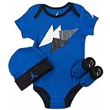 NIKE(ナイキ)エア・ジョーダン 6-12months ブルートライアングルJORDAN半袖ボディスーツ超豪華3点セット (6-12months（身長約70-80cm）) [並行輸入品]