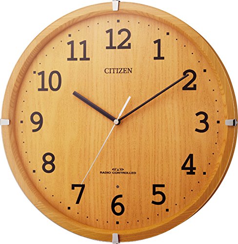 CITIZEN(リズム時計) 《連続秒針モダンタイプ》 シンプルモードアークF 木枠(ラバーウッド材)/薄茶半艶仕上げ 8MYA22-007 CITIZEN(リズム時計) 《連続秒針モダンタイプ》 シンプルモードアークF 木枠(ラバーウッド材)/薄茶半艶仕上げ 8MYA22-007