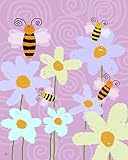Green Leaf Art Honey Bees Canvas Art [並行輸入品]
