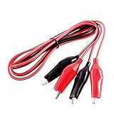 uxcell ワニ口クリップテストワイヤー ワニ口クリップ試験線 絶縁 ジャンパープローブ デュアルライン 1Mの長さ