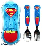 Superman Man of Steel Kids Spoon Fork Case Set by Lilfant
