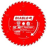 Freud D1040A Diablo 10-Inch 40-Tooth ATB General Purpose Saw Blade with 5/8-Inch Arbor and PermaShie