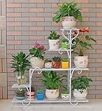 ZENGAI 大 フラワーポットラック 鉄の芸術 多目的 大胆な 工場 クロロフィタム 多肉植物 ディスプレイスタンド フラワースタンド ( 色 : 白 )