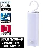 ハンガー付き LEDセンサーライト 明暗 人感センサー付 昼白色 センサーライト