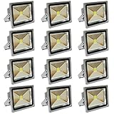 LED投光器 20W 電球色 (約3000K) 防水　12個セット