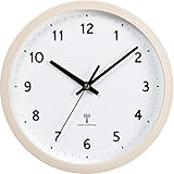 【1年保証有】アイリスプラザ 壁掛け時計 掛け時計 薄型 軽量 シンプル おしゃれ 静か かけ時計 オシャレ アイボリー PWCRR-25-C