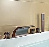 Rozinsanitary 5点Waterfall浴槽でタップミキサー蛇口ハンドシャワー