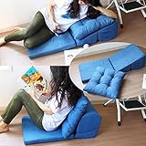 デニム調テレビ枕ごろ寝クッション 座布団付 (デニム調)