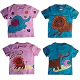 サーフィン 象 ライオン ペアルック Ｔシャツ キッズ 出産祝い (100, ピンク)