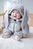(プチプライム) Petit Prime ベビー＆キッズ用 ファション カバーオール ロンパース 着ぐるみ キッズコスチューム 子供 男の子 女の子 出産 祝い パジャマ 防寒着 もこもこ ウサギ グ