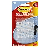 Command ミニクリアフック クリアストリップ付き 12 Hooks クリア