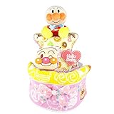 おむつケーキ アンパンマン 2段 出産祝い ベビーギフト タオル お食事エプロン ぬいぐるみ anpanman38_39_40