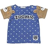 2018年 夏物 ZOOMIC ズーミック 天竺 袖アップリケ 半袖Tシャツ ネイビー◇90cm