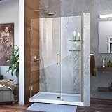 DreamLine Unidoor 45 to 46 in。Frameless Hingedシャワードア 45-46''W x 72''H SHDR-20457210S-04 1