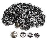 ジャンパーホック 15ｍｍ 金具 ブラックシルバー 50組 黒 ボタン 留め具 レザークラフト ハンドメイド