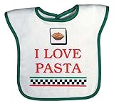 Raindrops I Love Pasta Screen Printed Bib, Green by Raindrops [並行輸入品]