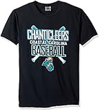NCAA Coastal Carolina Chanticleers Baseball Bats半袖快適カラーTシャツ、ミディアム、ブラック