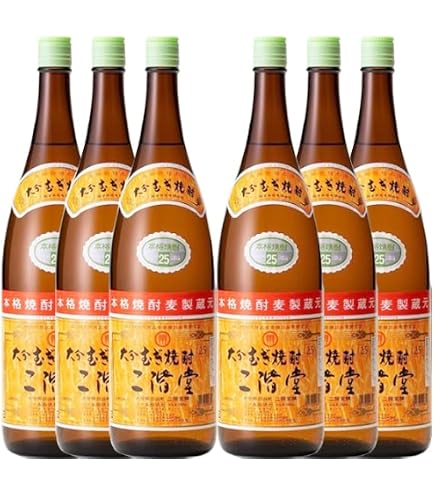 Amazon.co.jp: 二階堂 麦焼酎 25度 1800ml ×6本 : 食品・飲料・お酒