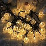 Ankuka LED ストリングスライト 装飾ライト LEDソーラーストリングライト イルミネーションライト ボールライト 省エネ 結婚式/クリスマス/パーティー (ボール-イエロー)