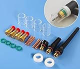 TIG 溶接 ガラス 透明 耐熱 WP-17/18/26 用 セット コレット ボディ：1.0/1.6/2.4/3.2 mm